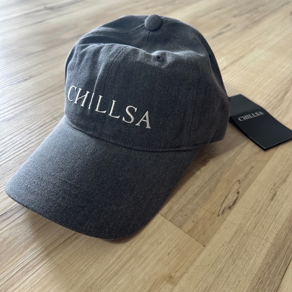 New Chillsa PM Ball Cap Hat Embroidered 5 panel in‎ gray